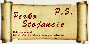 Perko Stojančić vizit kartica
